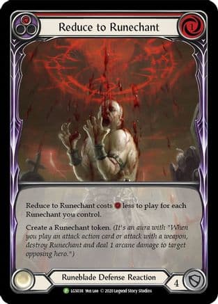 Reduce to Runechant (Red) - LGS038 — Flesh and Blood: Promo Cards