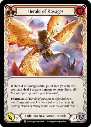 Herald of Ravages (Red) — Blitz Deck: Monarch - Prism Flesh and Blood card by Jessada Sutthi