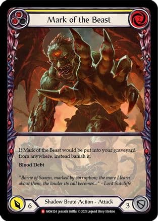 Mark of the Beast (Extended Art) — Monarch Flesh and Blood card by Jessada Sutthi