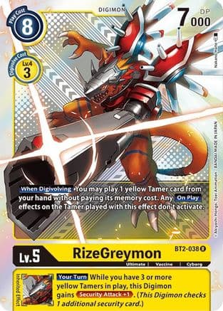 RizeGreymon - BT2-038 (Premium Pack Set 01) — Release Special Booster 1.5