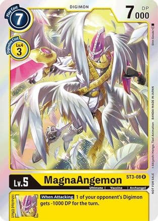 MagnaAngemon - ST3-08 (Great Legend Pre-Release) — Starter Deck 03: Heaven's Yellow Digimon Card Game card by Shin Sasaki