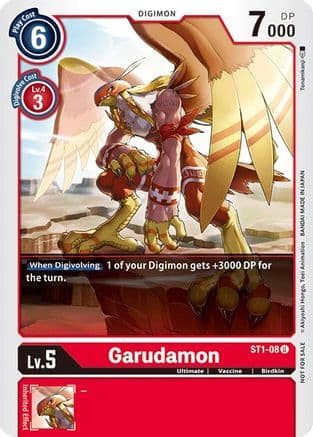 Garudamon - ST1-08 (Tamer Party Vol. 2 Promo) — Starter Deck 01: Gaia Red Digimon Card Game card by Tonamikanji