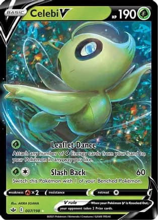 Celebi V — SWSH06: Chilling Reign Pokémon TCG card by AKIRA EGAWA