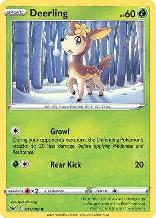 Deerling — SWSH06: Chilling Reign Pokémon TCG card by Lee HyunJung