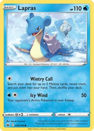 Lapras — SWSH06: Chilling Reign Pokémon TCG card by Atsushi Furusawa