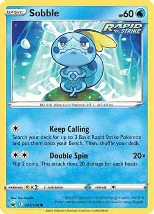 Sobble — SWSH06: Chilling Reign Pokémon TCG card by Yuu Nishida