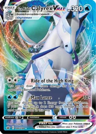 Ice Rider Calyrex VMAX — SWSH06: Chilling Reign Pokémon TCG card by 5ban Graphics