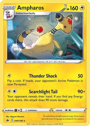 Ampharos — SWSH06: Chilling Reign Pokémon TCG card by Megumi Mizutani