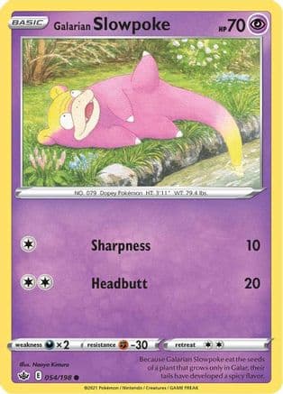 Galarian Slowpoke — SWSH06: Chilling Reign Pokémon TCG card by Ryota Murayama