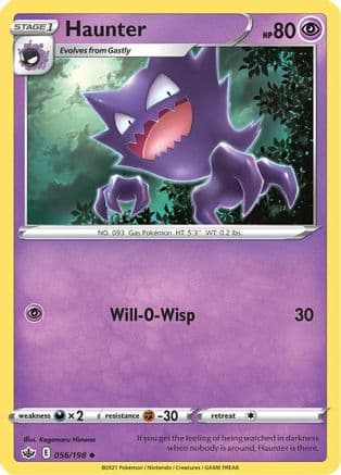 Haunter — SWSH06: Chilling Reign Pokémon TCG card by DOM