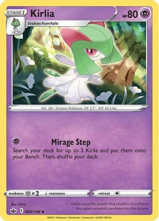 Kirlia — SWSH06: Chilling Reign Pokémon TCG card by 0313