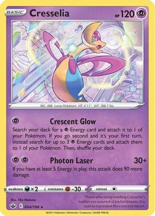 Cresselia — SWSH06: Chilling Reign Pokémon TCG card by Tika Matsuno