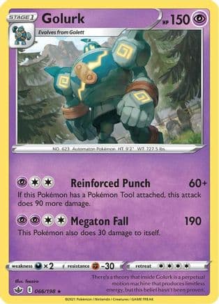 Golurk — SWSH06: Chilling Reign Pokémon TCG card by Teeziro