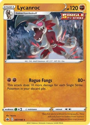 Lycanroc — SWSH06: Chilling Reign Pokémon TCG card by Teeziro