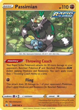 Passimian — SWSH06: Chilling Reign Pokémon TCG card by Akira Komayama