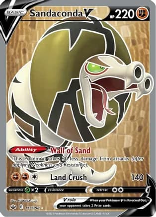 Sandaconda V (Full Art) — SWSH06: Chilling Reign