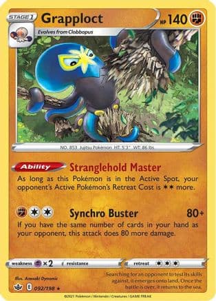 Grapploct — SWSH06: Chilling Reign Pokémon TCG card by Anesaki Dynamic