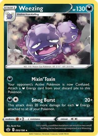 Weezing — SWSH06: Chilling Reign Pokémon TCG card by Ryuta Fuse