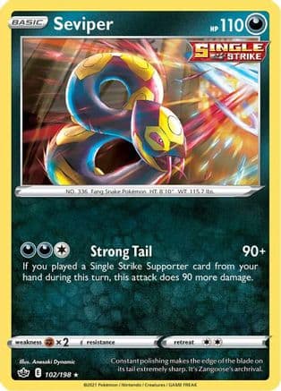 Seviper — SWSH06: Chilling Reign Pokémon TCG card by Anesaki Dynamic