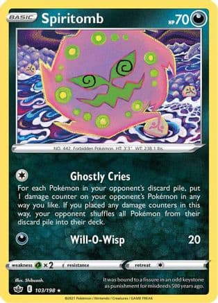 Spiritomb — SWSH06: Chilling Reign Pokémon TCG card by Shibuzoh.