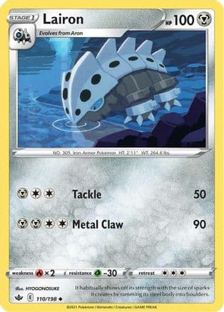 Lairon — SWSH06: Chilling Reign Pokémon TCG card by HYOGONOSUKE