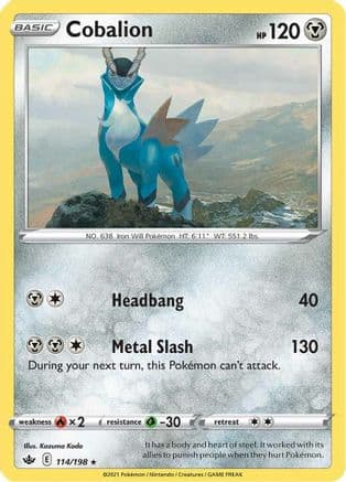 Cobalion — SWSH06: Chilling Reign Pokémon TCG card by Kazuma Koda