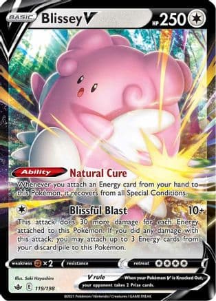 Blissey V — SWSH06: Chilling Reign Pokémon TCG card by Saki Hayashiro