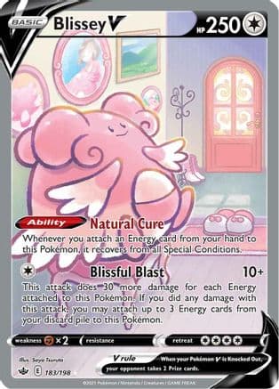 Blissey V (Alternate Full Art) — SWSH06: Chilling Reign Pokémon TCG card by Souya Umemoto