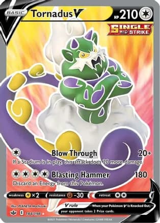 Tornadus V (Full Art) — SWSH06: Chilling Reign