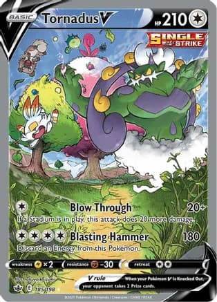 Tornadus V (Alternate Full Art) — SWSH06: Chilling Reign