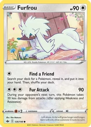 Furfrou — SWSH06: Chilling Reign Pokémon TCG card by Tika Matsuno