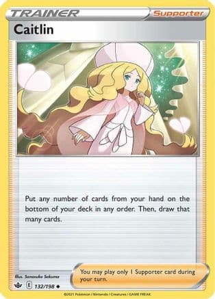 Caitlin — SWSH06: Chilling Reign Pokémon TCG card by Sanosuke Sakuma