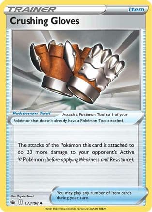 Crushing Gloves — SWSH06: Chilling Reign Pokémon TCG card by Toyste Beach
