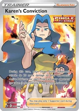 Karen's Conviction (Full Art) — SWSH06: Chilling Reign