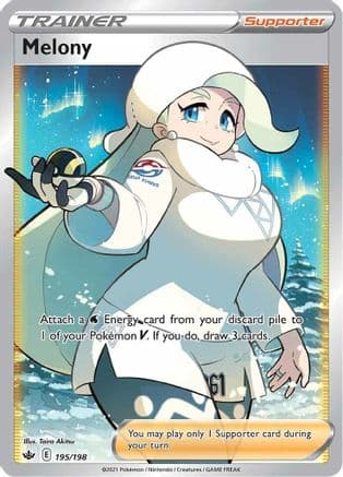 Melony (Full Art) — SWSH06: Chilling Reign Pokémon TCG card by Shiburingaru