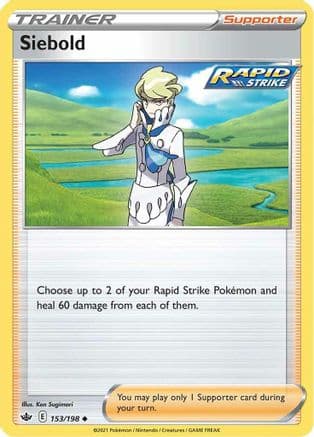 Siebold — SWSH06: Chilling Reign Pokémon TCG card by Ken Sugimori