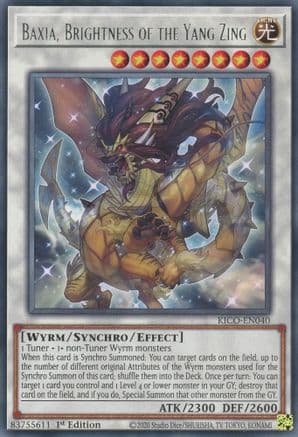 Baxia, Brightness of the Yang Zing — King's Court Yu-Gi-Oh! card by KICO-EN040