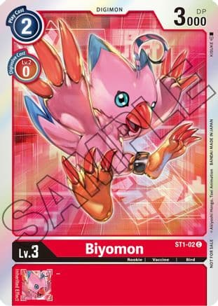 Biyomon - ST1-02 (Event Pack 1) — Starter Deck 01: Gaia Red Digimon Card Game card by KOSUKE