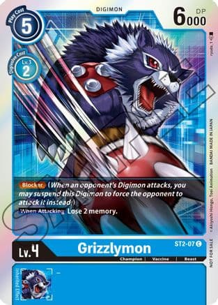 Grizzlymon - ST2-07 (Event Pack 1) — Starter Deck 02: Cocytus Blue