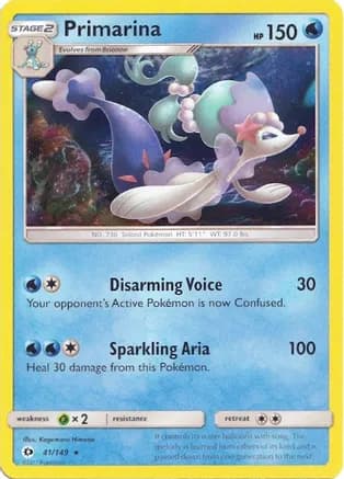 Primarina - 41/149 (Water Web Holo) — Miscellaneous Cards & Products