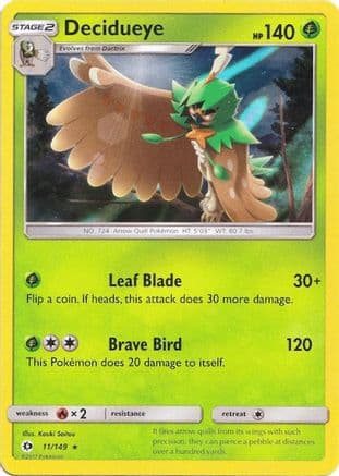 Decidueye - 11/149 (Water Web Holo) — Miscellaneous Cards & Products Pokémon TCG card by Ken Sugimori