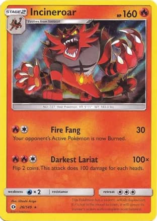 Incineroar - 26/149 (Water Web Holo) — Miscellaneous Cards & Products