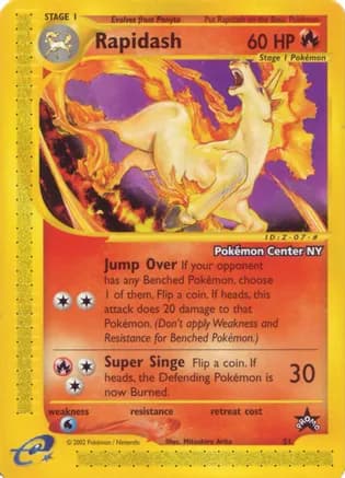 Rapidash [Pokemon Center NY] — WoTC Promo