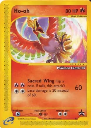 Ho-oh [Pokemon Center NY] — WoTC Promo Pokémon TCG card by Mitsuhiro Arita