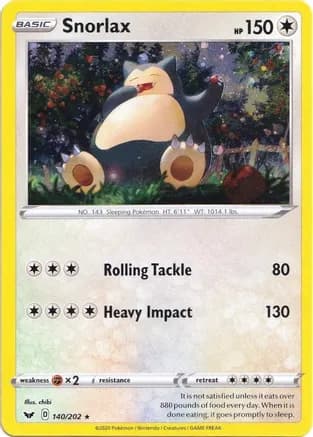 Snorlax - 140/202 (Cosmos Holo) — Blister Exclusives