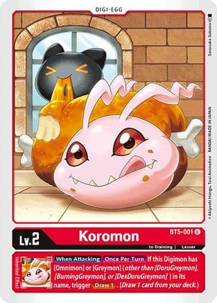 Koromon — Battle of Omni Digimon Card Game card by Sanosuke Sakuma