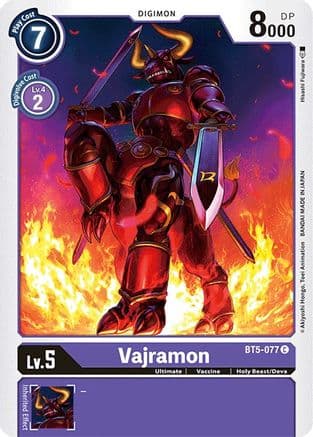 Vajramon — Battle of Omni Digimon Card Game card by Hitoshi Fujiwara