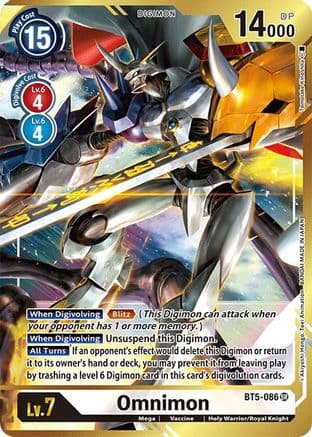 Omnimon (Alternate Art - Tomotake Kinoshita) — Battle of Omni Digimon Card Game card by Tomotake Kinoshita