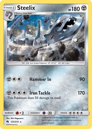 Steelix - 125/214 (Cosmos Holo) — Blister Exclusives Pokémon TCG card by Shin Nagasawa