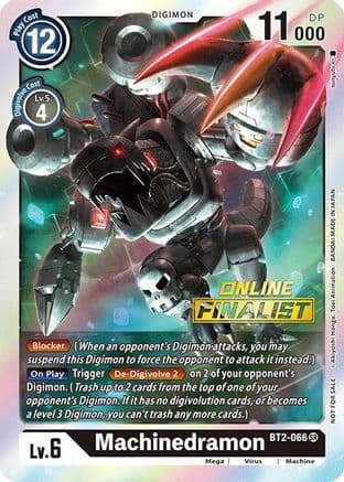 Machinedramon - BT2-066 (2021 Championship Online Regional) [Online Finalist] — Release Special Booster 1.0